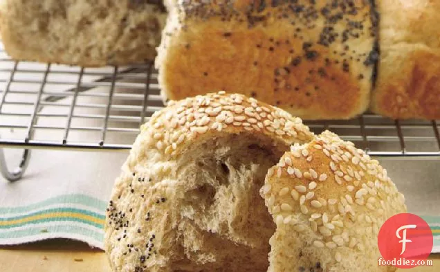 Two-Seed Checkerboard Dinner Rolls