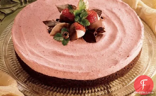 Strawberry Brownie Mousse Torte