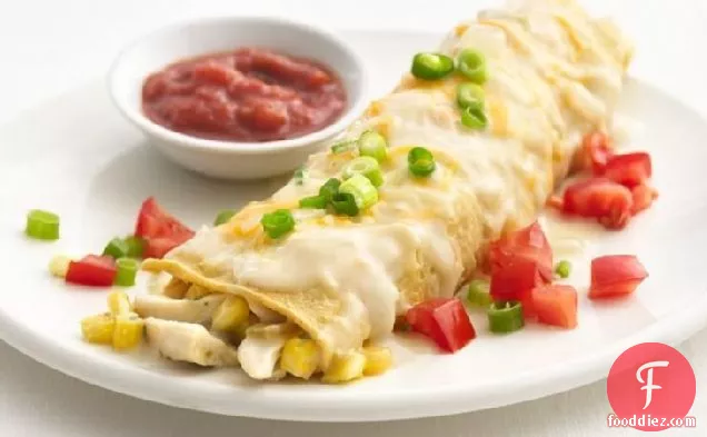 Healthified Creamy Chicken Enchiladas