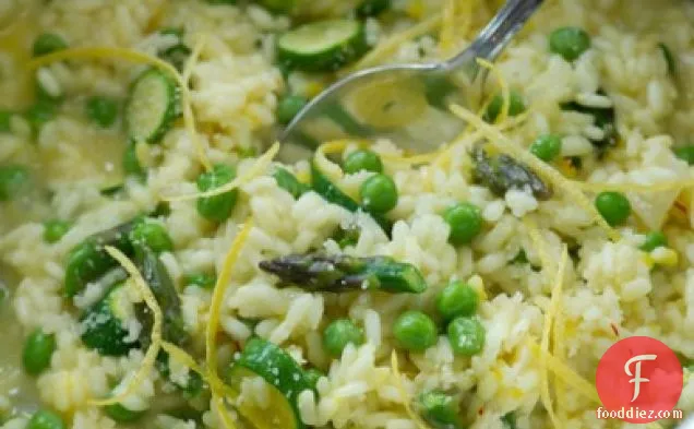Risotto With Fresh Peas And Asparagus