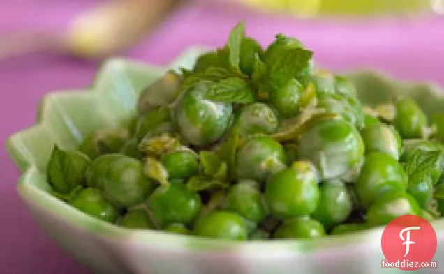 Peas With Lemon, Mint, And Scallions