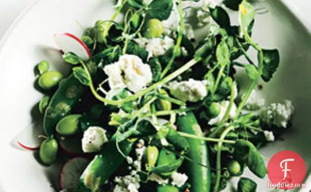 Pea And Radish Salad With Goat Cheese