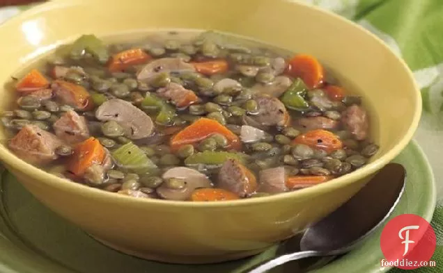 दाल-सॉसेज-सब्जी का सूप