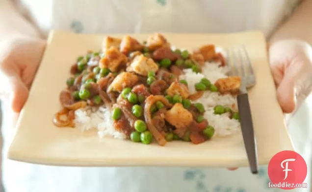Indian Spiced Peas With Tofu