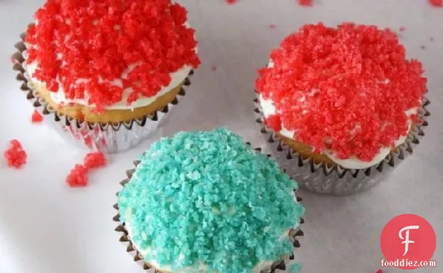 Popping Rock Candy Cupcakes