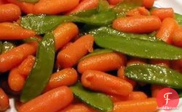 Honey Glazed Pea Pods and Carrots