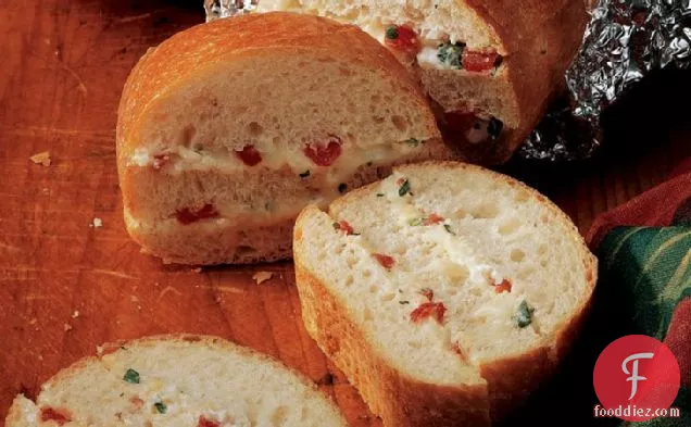 Cheesy Roasted Red Pepper Bread