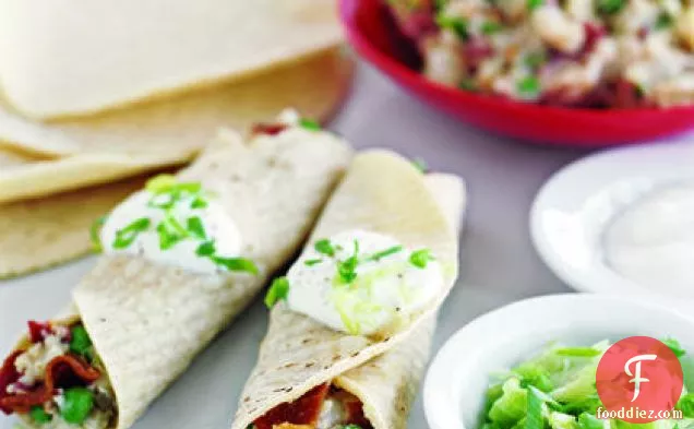 Roll-Ups with Bacon, Peas, and New Potatoes