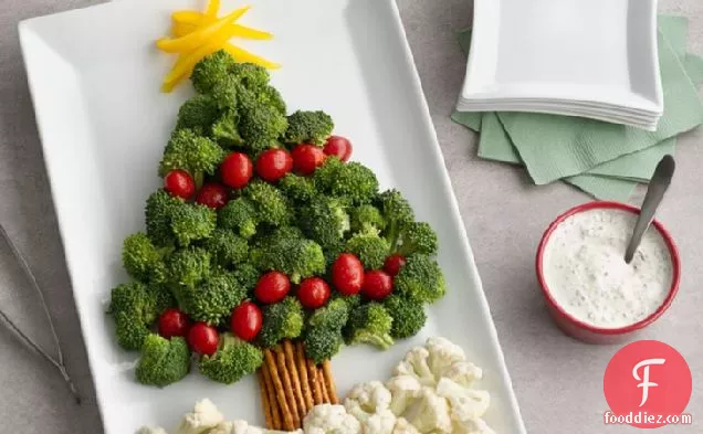 Christmas Tree Vegetable Platter