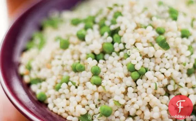 Israeli Couscous with Fresh Peas and Mint