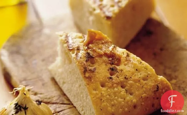 Focaccia with Grilled Garlic