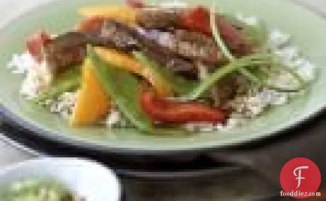 Beef Stir-fry With Peppers And Snow Peas