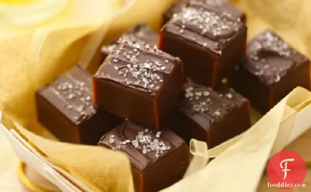 Chocolate-Topped Sea Salt Caramels