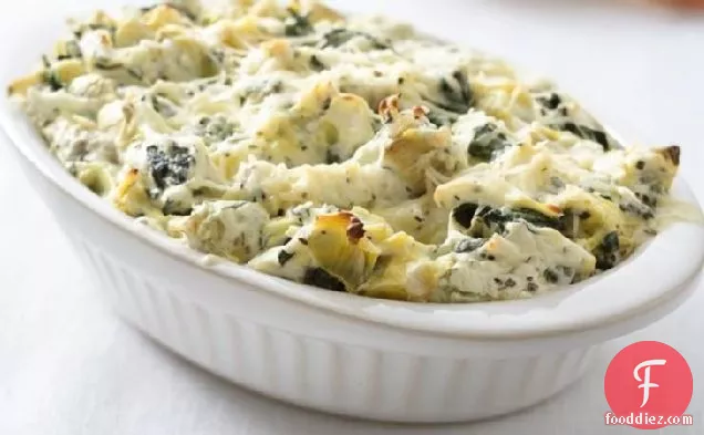 Healthified Spinach Dip with Artichokes