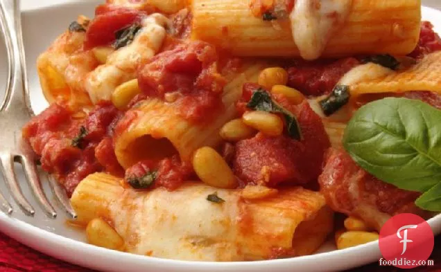 Tomato-Basil Pasta with Fresh Mozzarella
