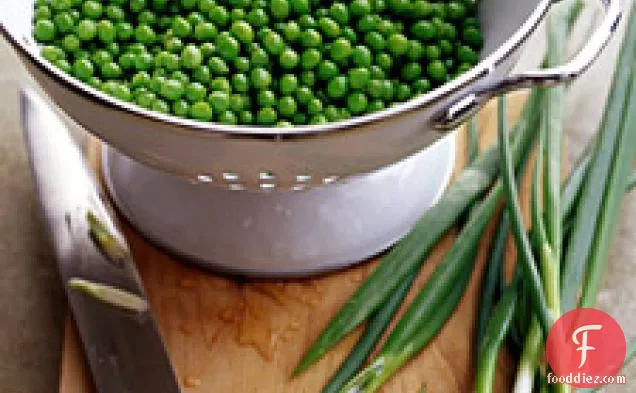 सॉटेड मटर और स्कैलियन