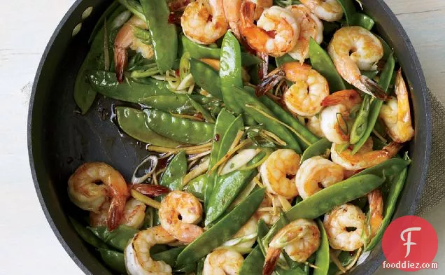 Gingered Stir-Fry with Shrimp and Snow Peas