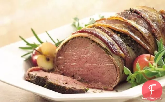 Bacon- and Herb-Crusted Beef Tenderloin