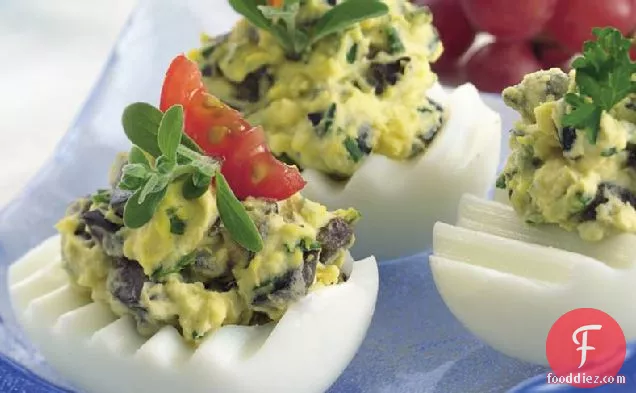 Olive and Herb Deviled Eggs