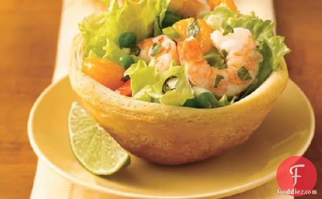 Mojito Shrimp Salad in Biscuit Bowls