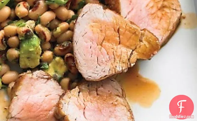 Broiled Pork Tenderloin With Black-eyed-pea Salad