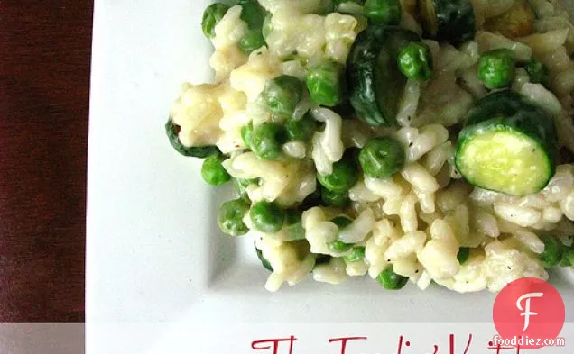 Spring Risotto With Zucchinis And Peas