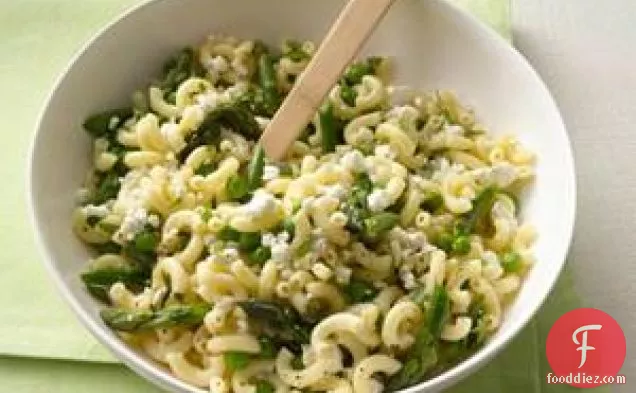 Macaroni Salad With Asparagus, Peas, And Feta Recipe