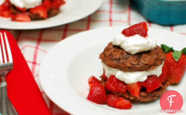 Oatmeal Brownie Strawberry Shortcakes