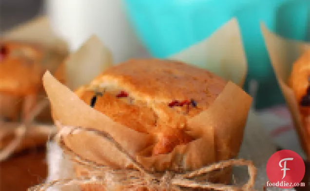 Mixed Berry Muffins in Parchment Paper Wrappers