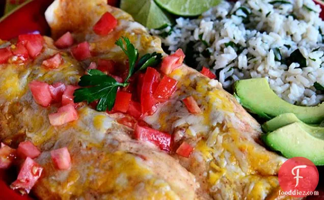 Easy Chicken & Cheese Enchiladas