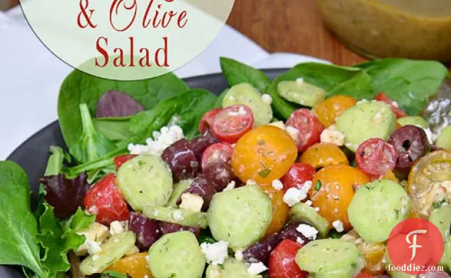 Cucumber, Tomato, Feta & Olive Salad
