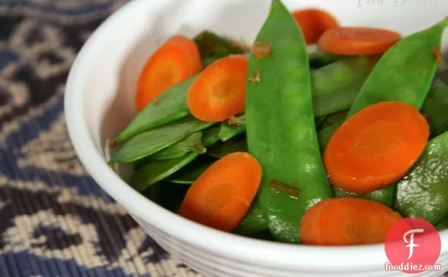 Gingered Snow Peas & Carrots