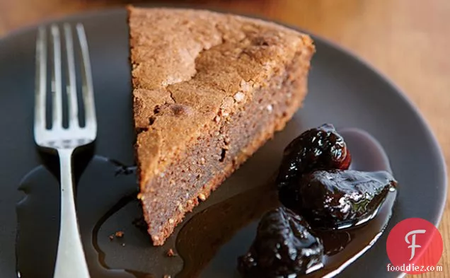 Chocolate Torte with Calvados-Poached Figs