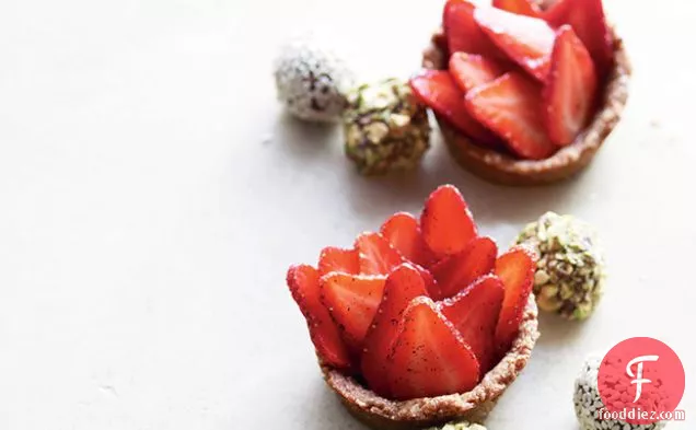 Strawberry Tarts with Ginger-Nut Crust