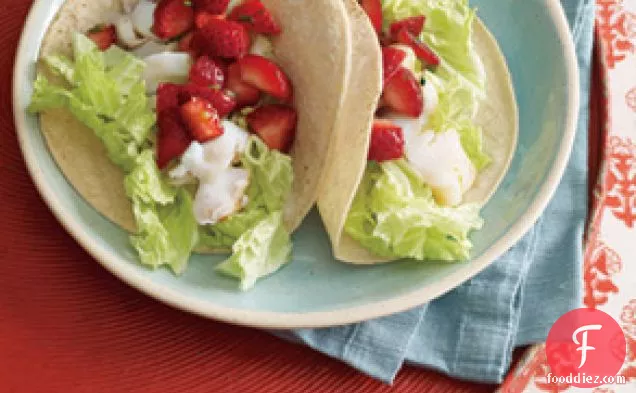 Fish Tacos with Strawberry Salsa