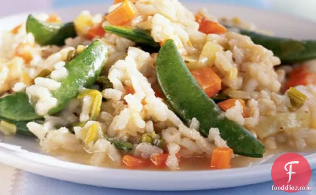 Risotto with Sugar Snap Peas and Spring Leeks