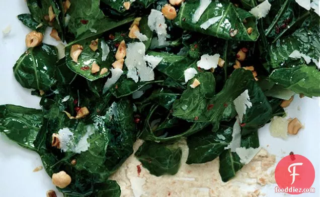 Collard Green Salad with Cashews and Lime