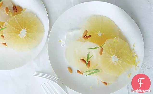 Grapefruit and White Beets with Yogurt and Tarragon