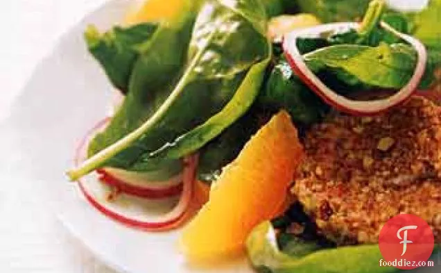 Spinach Salad with Oranges and Warm Goat Cheese