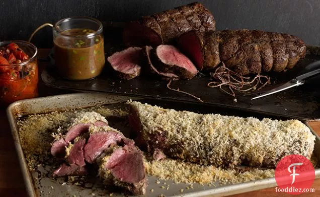 Porcini-Crusted Beef Tenderloin with Truffle Butter Sauce
