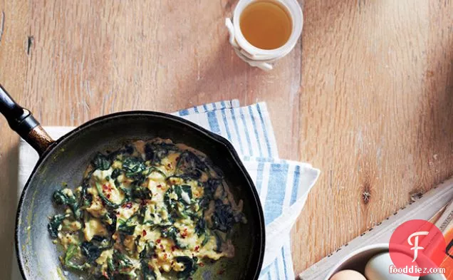 Scrambled Eggs with Spinach & Parmesan