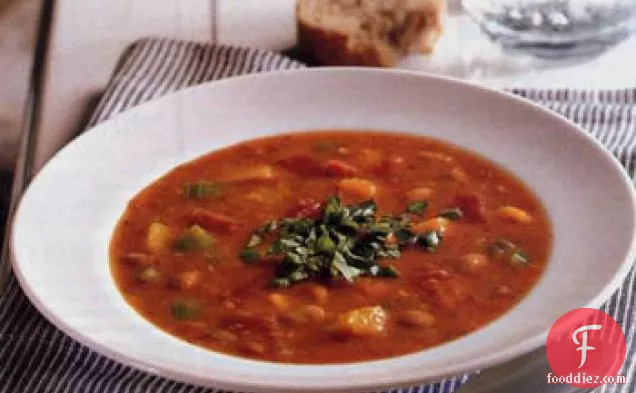 Pinto Bean, Tomato and Butternut Squash Soup