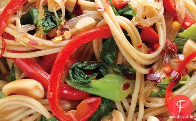 Hot-and-Sour Peanutty Noodles with Bok Choy