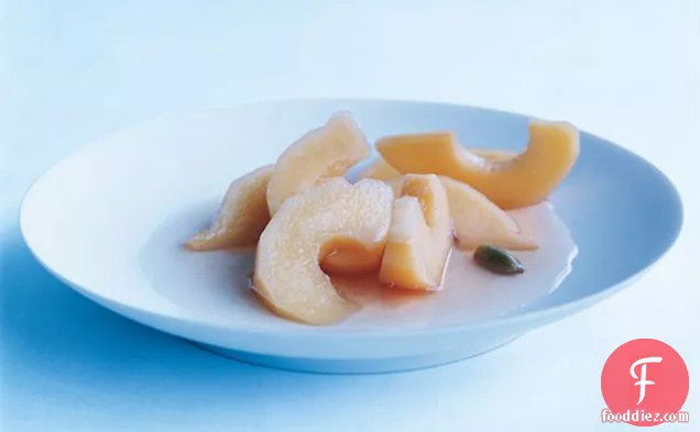 Quince Poached in Cardamom Syrup