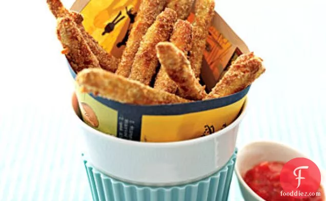 Baked Zucchini Fries with Tomato Coulis Dipping Sauce