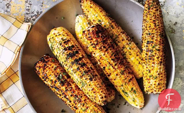 Grilled Corn with Herb Butter