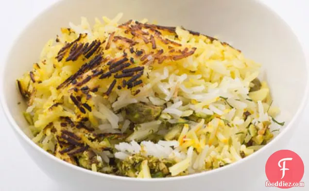 Polow (Persian Rice with Pistachios and Dill)