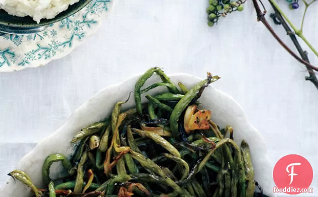 Slow-Roasted Green Beans with Sage