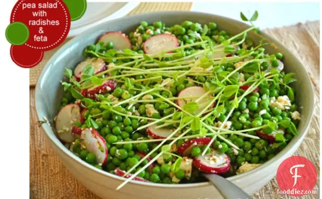 Pea Salad With Radishes & Feta