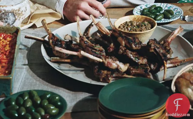 Grilled Lamb Chops with Porcini Mustard